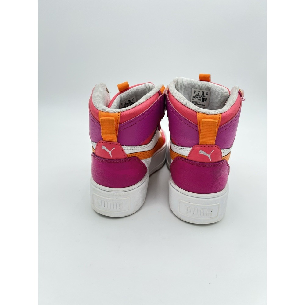 PUMA Carina Mid Women's White Pink Orange High Top Sneakers Size 8.5 - Picture 4 of 10